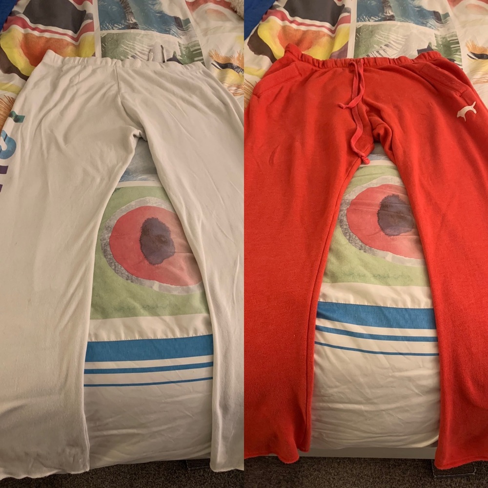 VICTORIAS SECRET PINK BOYFRIEND PANT x2 BUNDLE